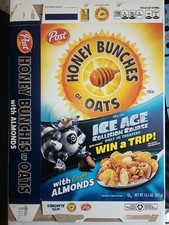 Ice Age Collision Course 2016 Honig Haferbündel Mandeln leere Müslischachtel