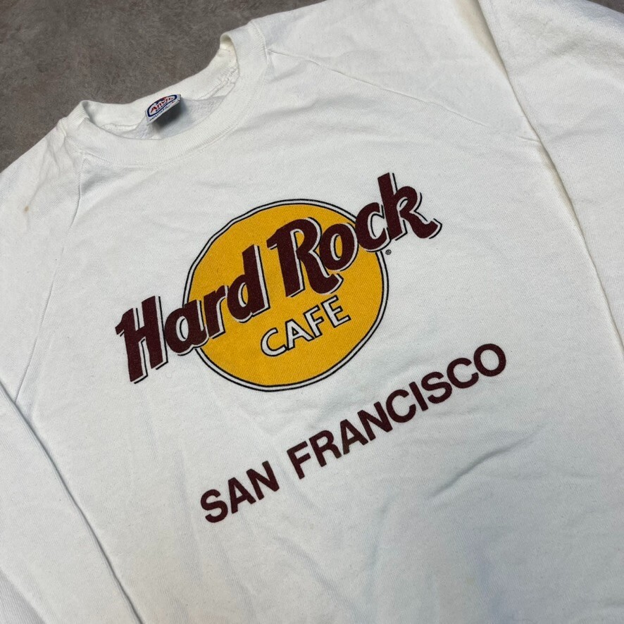 Hard Rock Cafe Sweatshirt Mens USA San Francisco Vintage Jumper, White, Large image 4