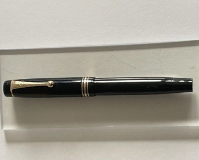 Parker Duofold Streamlined Füllfederhalter schwarz Kanada 30er Jahre 3rd Party serviced