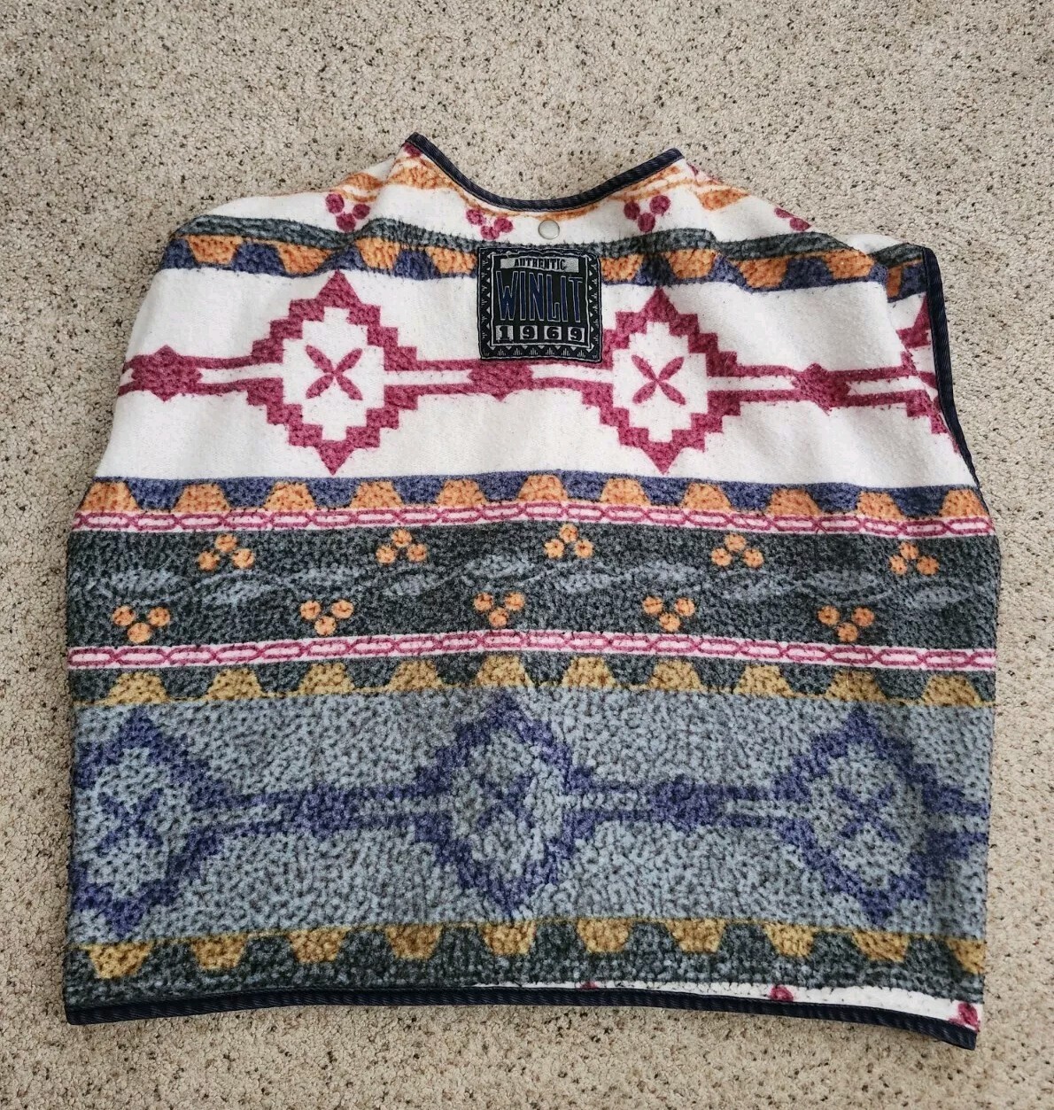 Authentic Winlet 1969 Aztec Snap Button Vest - image 5