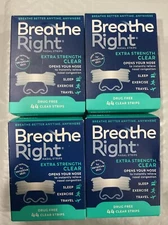 BREATHE RIGHT Clear Nasal Strips EXTRA STRENGTH Sensitive Skin (44) ea TOTAL 176