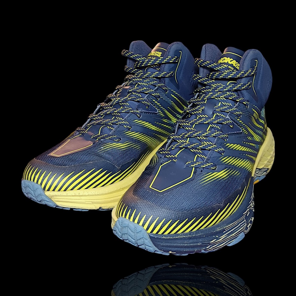 Mens Hoka One M Speedgoat Mid 2 GTX GORETEX Ombre Blue Shoes 
