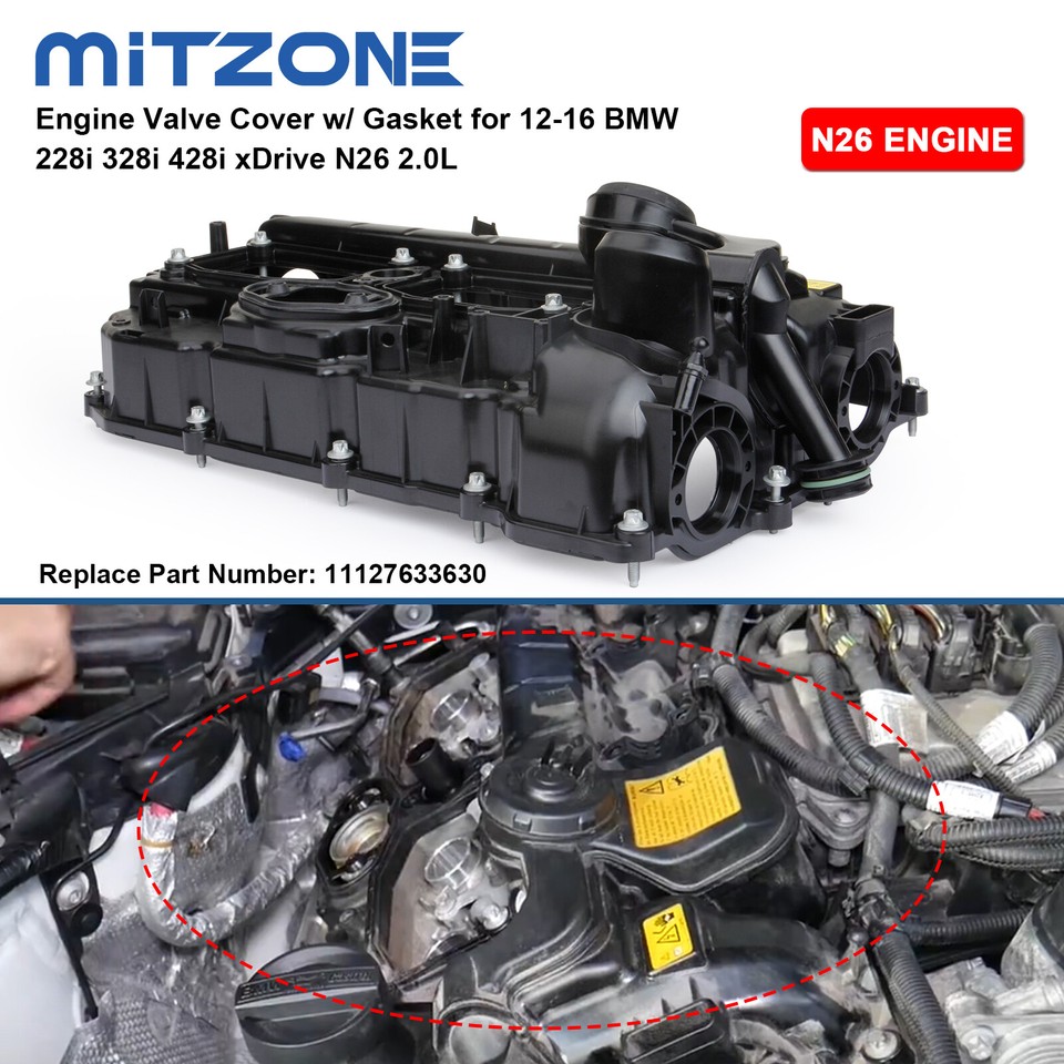 Engine Valve Cover w/ Gasket for 12-16 BMW 228i 328i 428i F22 F32 N26 2 ...