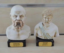 Socrates Plato sculpture ancient Greek Philosophers bust set artifacts