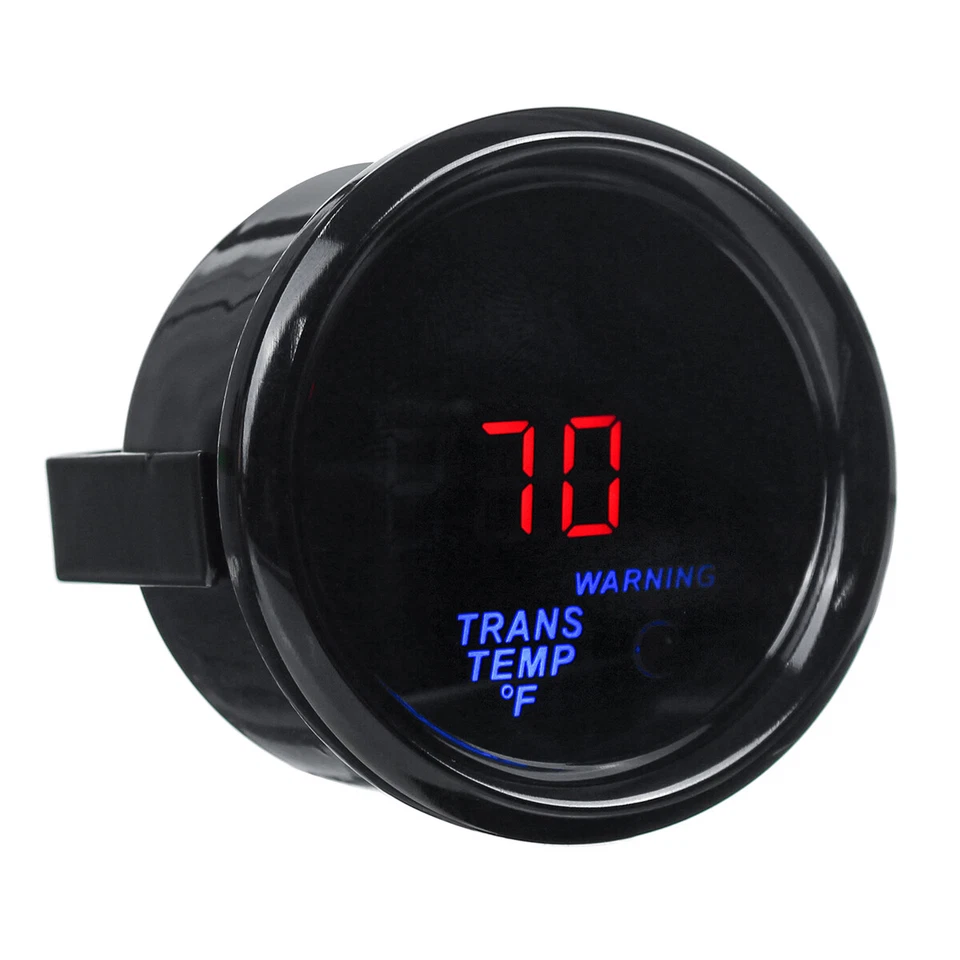 2" Universal Trans Temperature Gauge Digital LED Meter 1/8 NPT Sensor Fahrenheit Foto 2 de 4