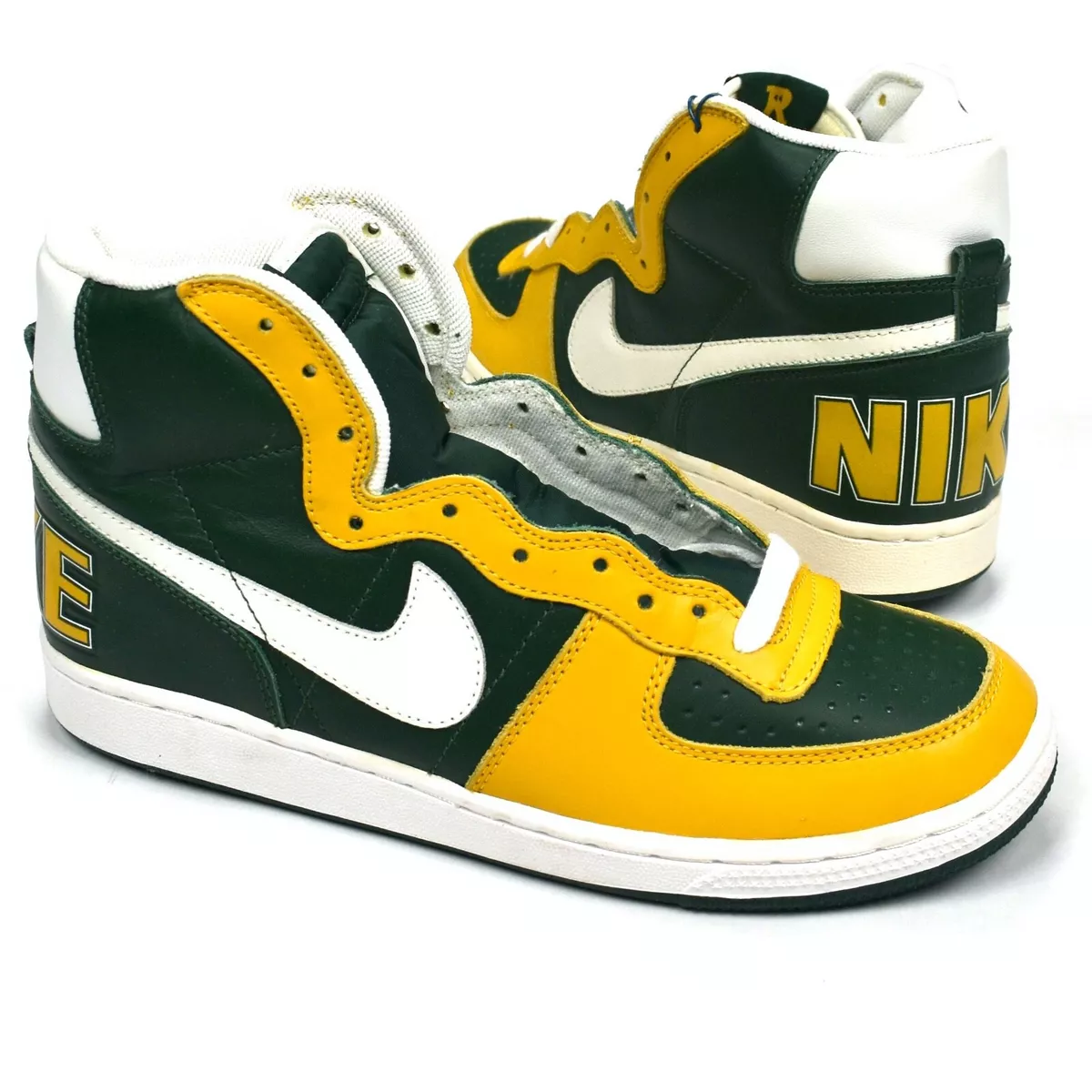 NWT Nike Terminator High Seattle Green Yellow Sneaker Mens 9.5 DS 2004 AUTHENTIC