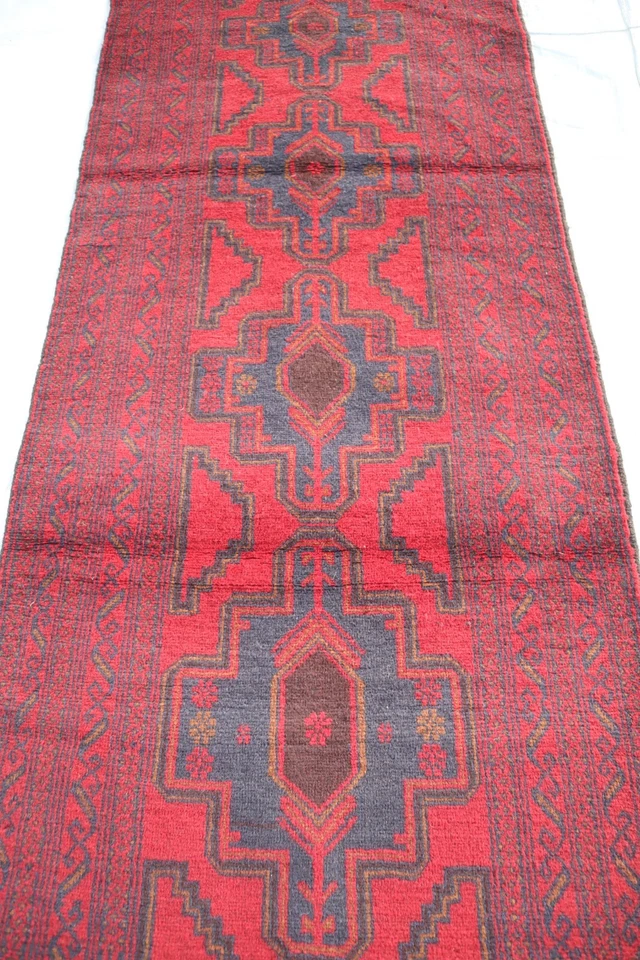 2'8x6'5 ft Afghan Vintage Hallway Rug- Handmade 100% Wool Runner Rug- Boho Rug - Image 2 of 4