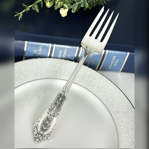 Wallace Rose Point Sterling Salad Fork 6 3/8" Vintage Replacement