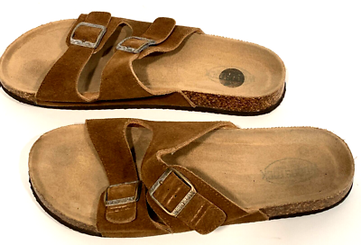 Woodstock Bert Leather Corkbed Men\'s Slide Sandals Men’s Size 10 EUC Woodstock Vintage Brand Bert Sandals Mens Size 8 M Gray  main image 4