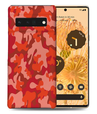 CASE COVER FOR GOOGLE PIXEL|COOL FUN RED CAMOFLAGUE PATTERN