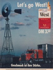 West Zigaretten - Reklame Werbeanzeige Original-Werbung 1986 (2)