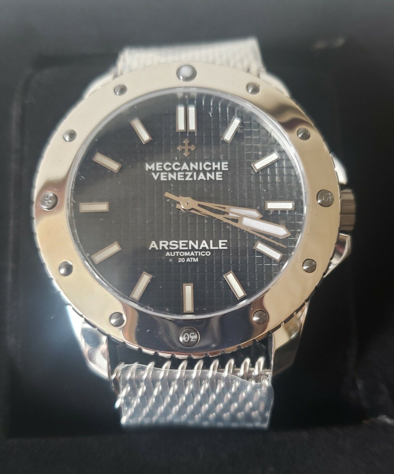 NEW Meccaniche Veneziane Arsenale Ltd 1303005A Automatic Watch Milanese Band