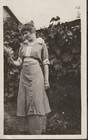 RPPC Woman with flowers Real Photo Post Card — photo 1