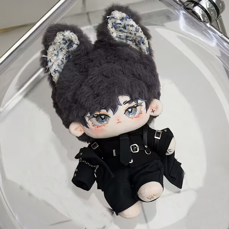 BTS ドール服　黒セットアップ グク For 20cm Plush Doll Dress up Clothes Coats Shirts Pants 6