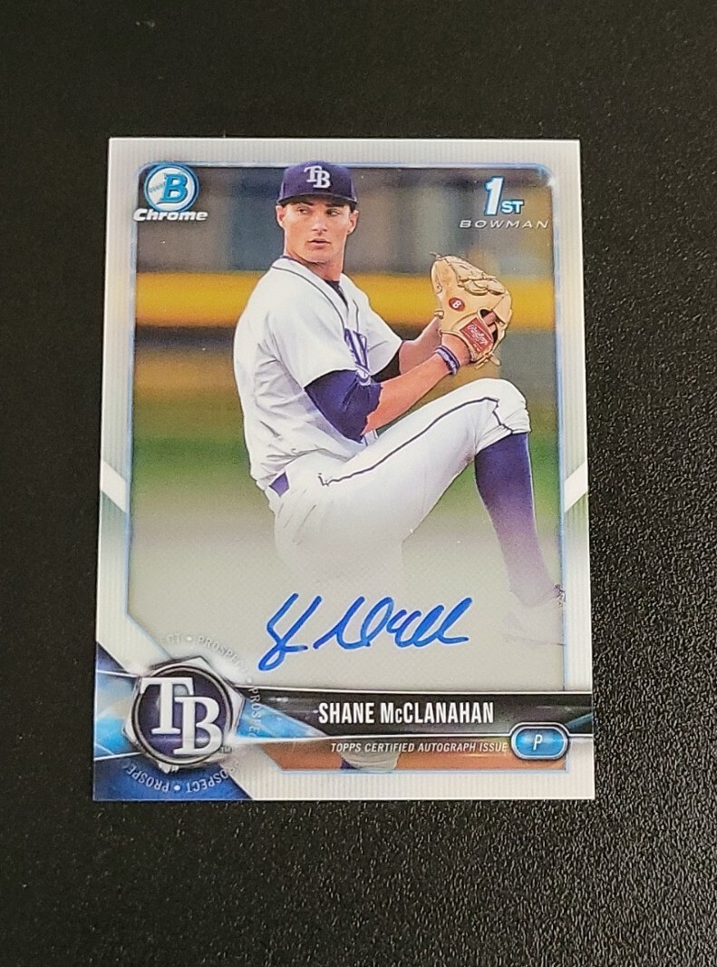 2018 Bowman Draft Chrome Draft Pick Auto Shane McClanahan #CDA-SM Auto