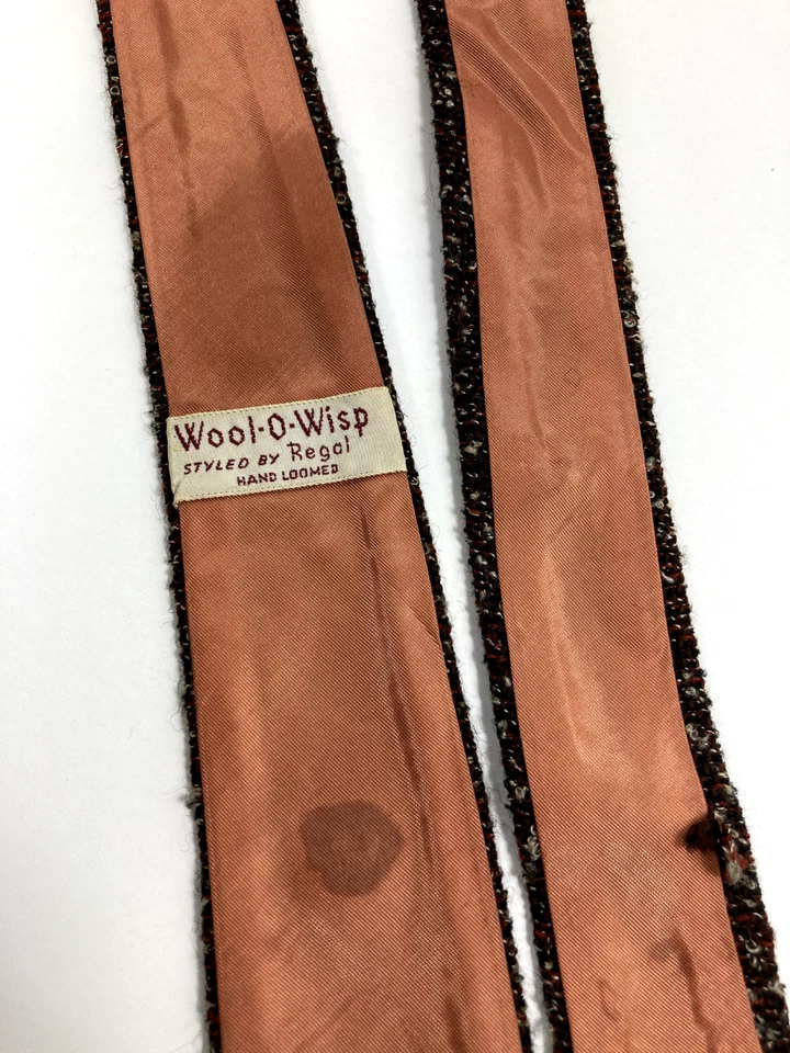 Corbata de cuello vintage Regal de lana O Wisp telada a mano Foto 2 de 4