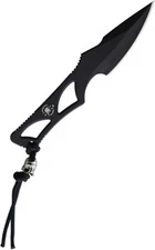 Spartan Blades Enyo 2.75" AUS-8A Black One-piece Skeleton Fixed Knife SBBL2BK
