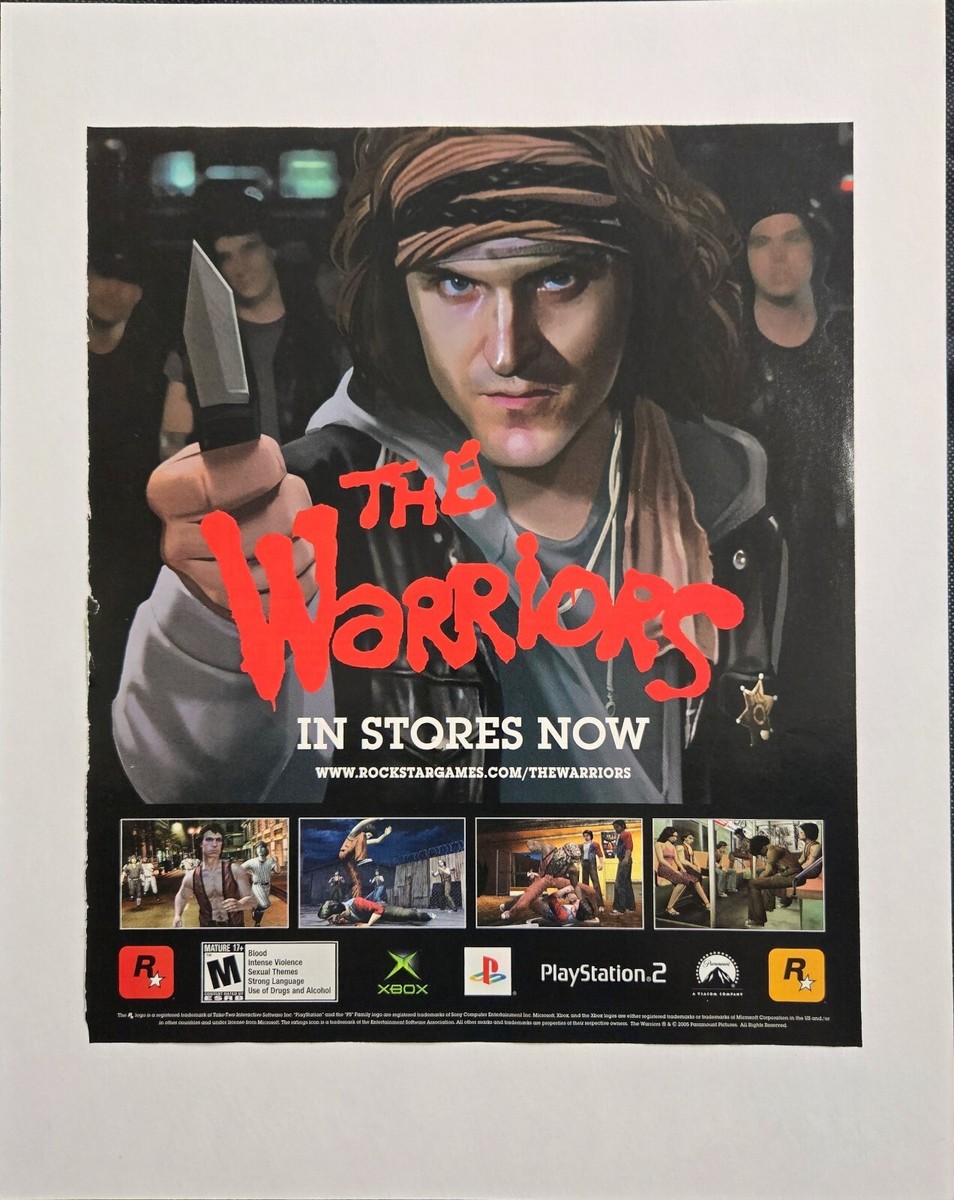 the warriours 2sheet poster ポスター ウォーリアーズ The Warriors Rockstar 2005 PS2 Xbox Retro Print Ad Artwork