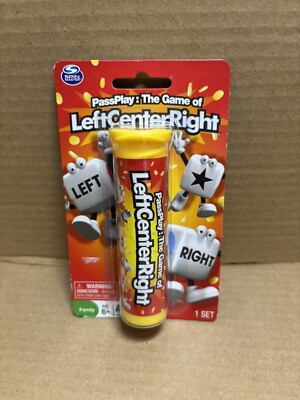 Pass Play - The Dice Game of Left Center Right In Tube - New