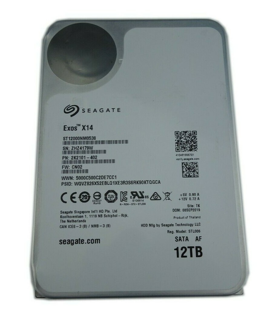 SEAGATE EXOS X14 12TB　HDD（12Gb/s SAS）保証残 Amazon.com: Seagate Exos X14 ST12000NM0038 12 TB Hard Drive