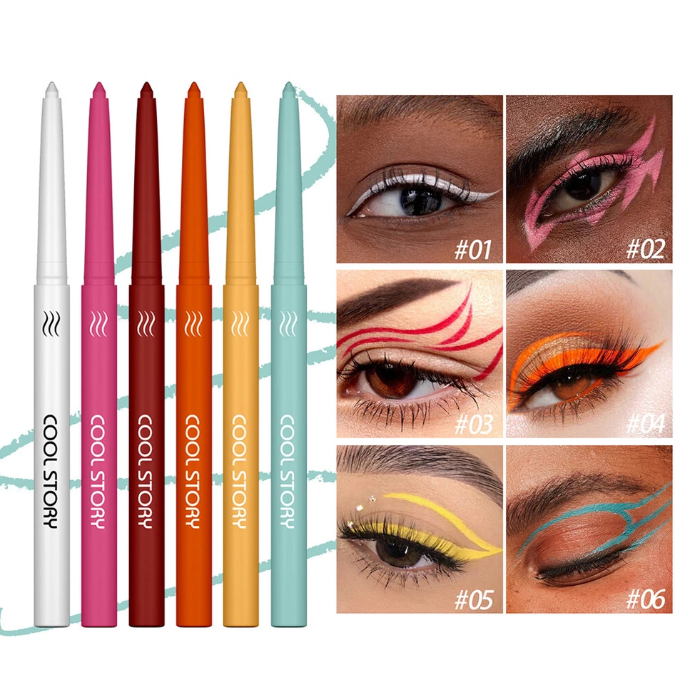 12Colors Colorful Matte Eyeliner Eye Makeup Waterproof Eyeliner Gel Pen ) - Image 3 of 4