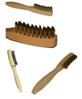 WIRE SUEDE COPPER BRUSH SHOE BOOTS CLEANER MULTI PURPOSE WOODEN HANDLE 4799