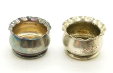 James W Tufts Boston Mini Silver Plated Salt Dips Set of 2 Pattern 044