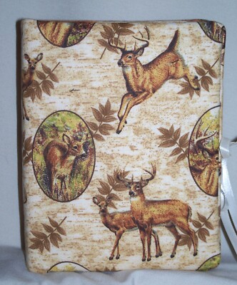 Deer Buck Doe Handcrafted Handmade Photo Album 5 1/2''X7'' Holds 100 4''X6'' Tan 