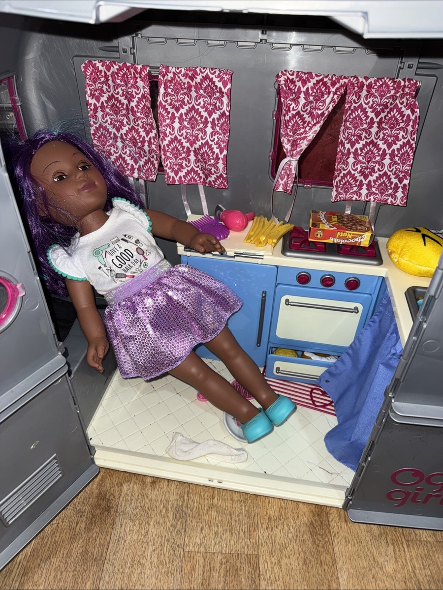 Our Generation OG Girl RV Camper Travel Trailer My Life Doll 18”