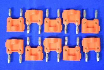 Pomona MDP-3 Double Banana Plug Stackable 15A 5000V Solderless Orange (Qty. 10)