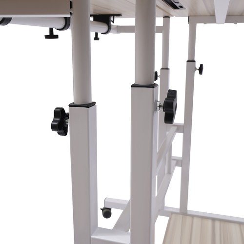 Rolling Laptop Computer Stand Table Cart Homes Desk Adjustable Angle + Height - Picture 17 of 23