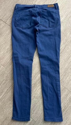 Polo Ralph Lauren Women's Royal Blue Tompkins Skinny High Rise Ankle Jeans