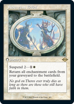 1 x Resurgent Belief - Foil Etched - Retro Frame - Modern Horizons 2 - Light Pla