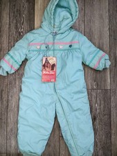 Vintage Weather Tamer Baby Girl SNOWSUIT Size 24 MONTHS Hears Buttons NEW w/TAGS