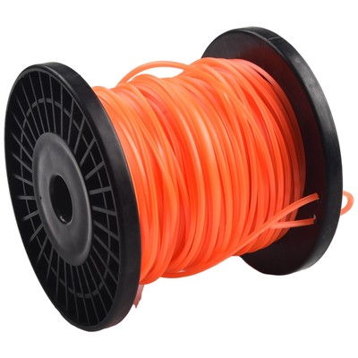 HOTS Rasentrimmerschnur 0.080 – Runde Nylonschnur, 1,4 Kg (ca. 365 M), Orange, Für Viele Marken