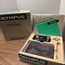 Olympus Infinity Stylus Quartz Date 35mm Film Camera Outfit Black with Orig Box