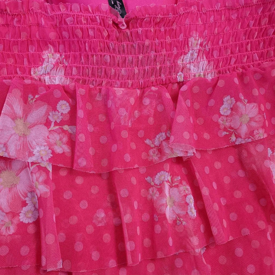 Vintage Y2K Victoria's Secret medium lingerie set floral ruffled tiered bimbo - Image 4 of 4