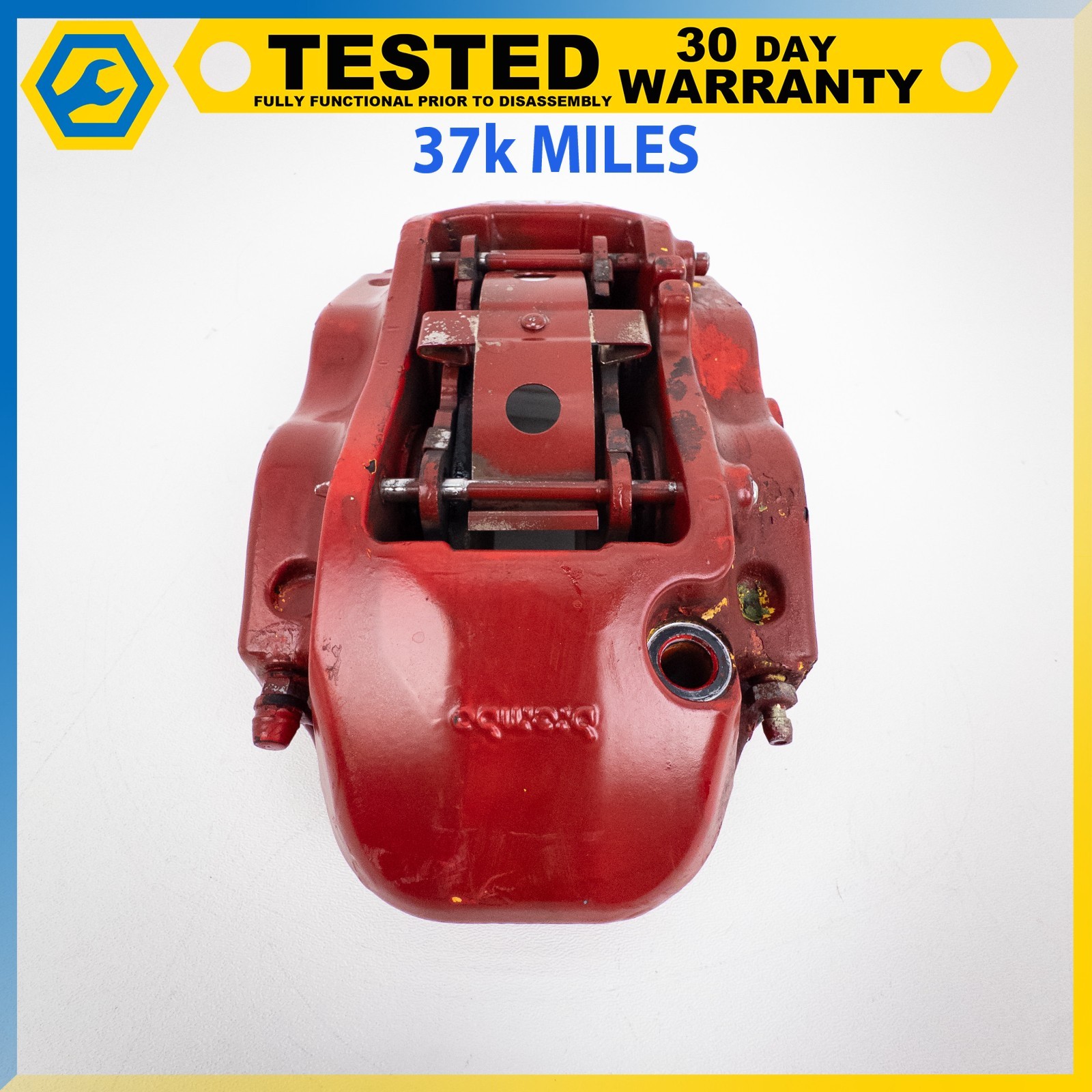 05-16 ASTON MARTIN DB9 VANTAGE FRONT LEFT RIGHT PARKING BRAKE CALIPER RED SET OE
