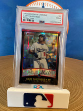 2001 BOWMAN CHROME XFRACTOR #42 GARY SHEFFIELD PSA 9