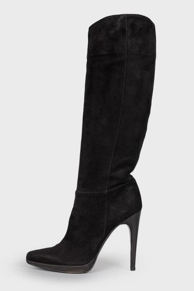 Women Casadei Boots Black Suede 40