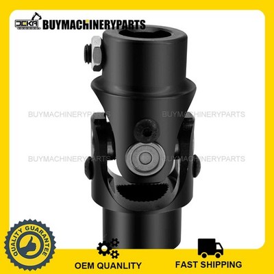 13/16'' 36 Spline X 3/4'' DD Black Powder Coated Steering Shaft U Joint Coupling