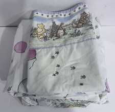 Vintage Winnie The Pooh Disney Twin Sheet Set Bees Balloons Honey Pot  8735