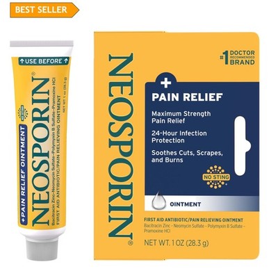 Dual Action Triple Antibiotic Ointment with Pain Relief, No-Sting, 1 oz Tube