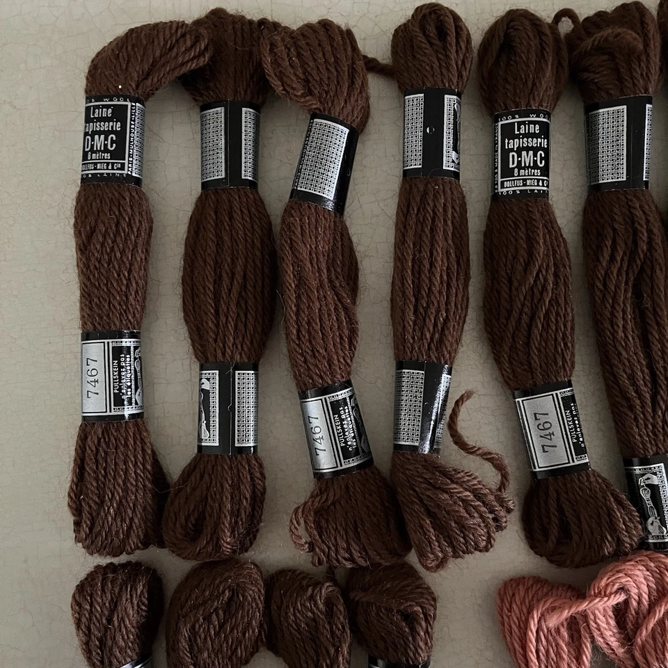 Dollfus Mieg & Co. DMC Vintage Skeins Set Of 15 New old stock wool 8 yards ea. - Image 4 of 4