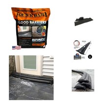 2-Pack Flood Control Barrier Bags, 5' Long: Absorb  Divert Water Effortlessly