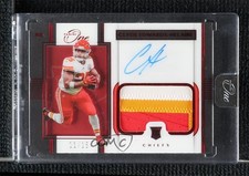 2020 Panini One Premium Rookie Red 11/15 Clyde Edwards-Helaire Patch Auto 02wb