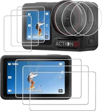 9PCS(3Sets) Screen Protector for DJI Osmo Action 5 Pro,Tempered Glass Screen Pro