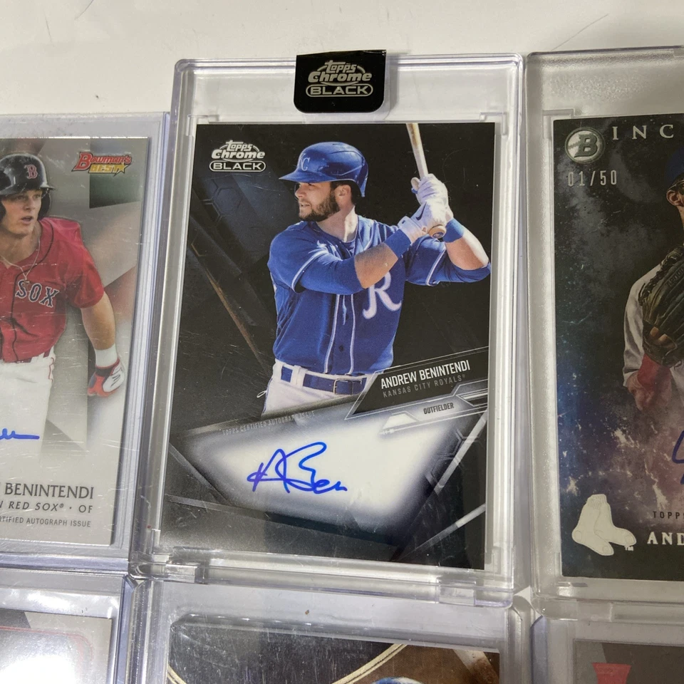 Huge Andrew Benintendi Auto SP Lot RC Prospect Numbered Topps Bowman Panini - Image 4 of 4