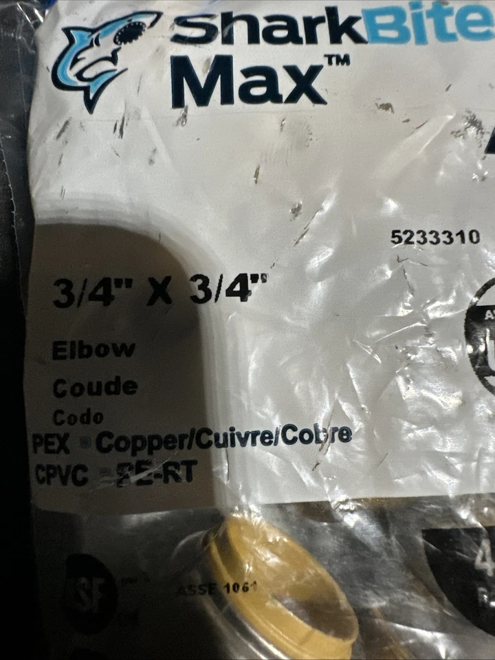 sharkbite max 3/4” x 3/4” elbow 4 pack New - Image 2 of 4