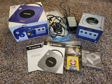CIB Nintendo Gamecube Console Indigo DOL-001 AMAZING BOX - Missing Controller